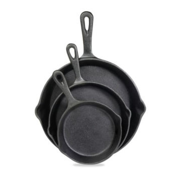 Cooks Tools 3-Piece Cast Iron Fry Pan Set